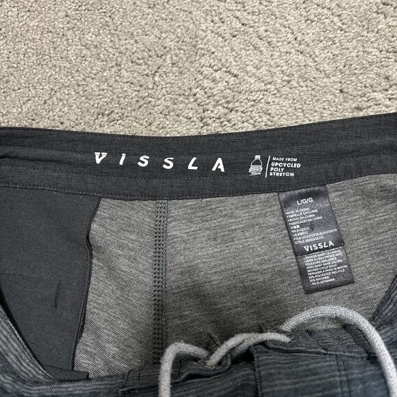 Vissla Sofa Surfer Blue Men's Shorts Size Large Striped Pockets - Picture 3 of 5